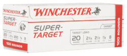 Winchester Ammo TRGT208VP Super-Target  20Gauge 2.75" 7/8oz 8Shot 100 Box/2 Case *Value Pack