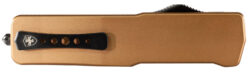 Templar Knife LAAB121 Premium LW  Large 3.50" OTF Dagger Plain Black Oxide Stonewashed Powdered D2 Steel Blade, 5.25" Bronze Anodized Aluminum Handle
