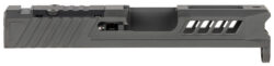 True Precision Inc TPG43SBCRMS Axiom Optic Cut Slide Fits Glock 43 Black DLC Anodized 416R Stainless Steel