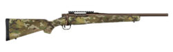 Mossberg 28275 Patriot  Compact 22-250 Rem 5+1 18" Patriot Brown Cerakote Threaded Bull Barrel, Patriot Brown Cerakote Steel Receiver w/Picatinny Rail, MultiCam Fixed Synthetic Stock