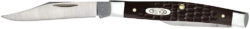 Case 00083 Pen Small 2"/1.47" Folding Clip/Pen Plain As-Ground Stainless Steel Blade Brown Jigged Synthetic Handle
