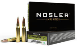 Nosler 40034 E-Tip  308Win 150gr E Tip Lead Free 20 Per Box/10 Case