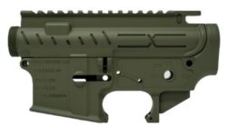 FAXON AR-15 X-TRA LITE - RECEIVER SET OD GREEN STRIPPED