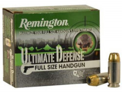 Remington 40 S&W Ammunition Ultimate Defense HD40SWBN 180 Grain Bonded Jacketed Hollow Point 20 rounds