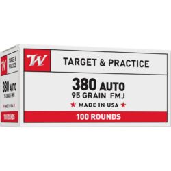 Winchester USA Handgun Ammunition .380 ACP 95 gr. FMJ 945 fps 100/ct